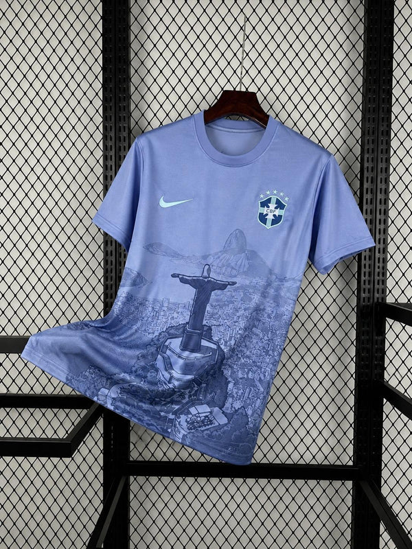 Maillot Seleção – Édition Cristo Redentor Bleu | Été 2026