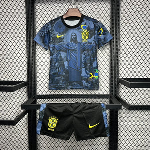 Visuel 1 — Kits enfant Brésil x Jesus Christ Domicile Junior Enfant 2024-2025