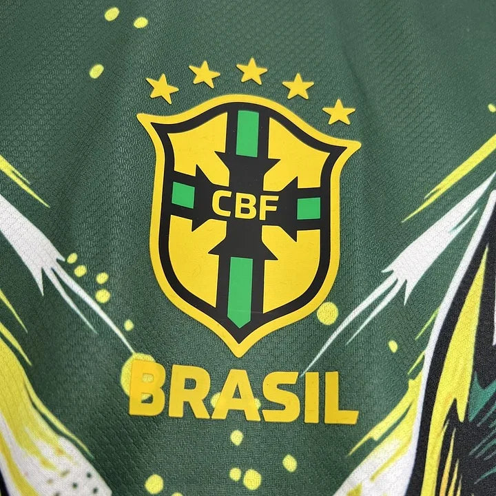Maillot Brésil Concept Vert Jaune Aigle 2024-25