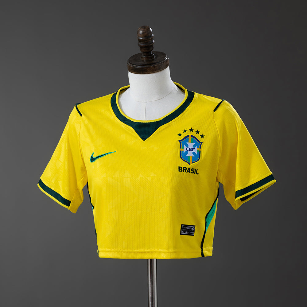 Maillot Seleção Crop Top Femme — Édition Domicile