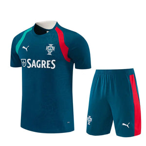 Visuel 1 — Ensemble Training Portugal Vert Bleu Foncé 2026/2027