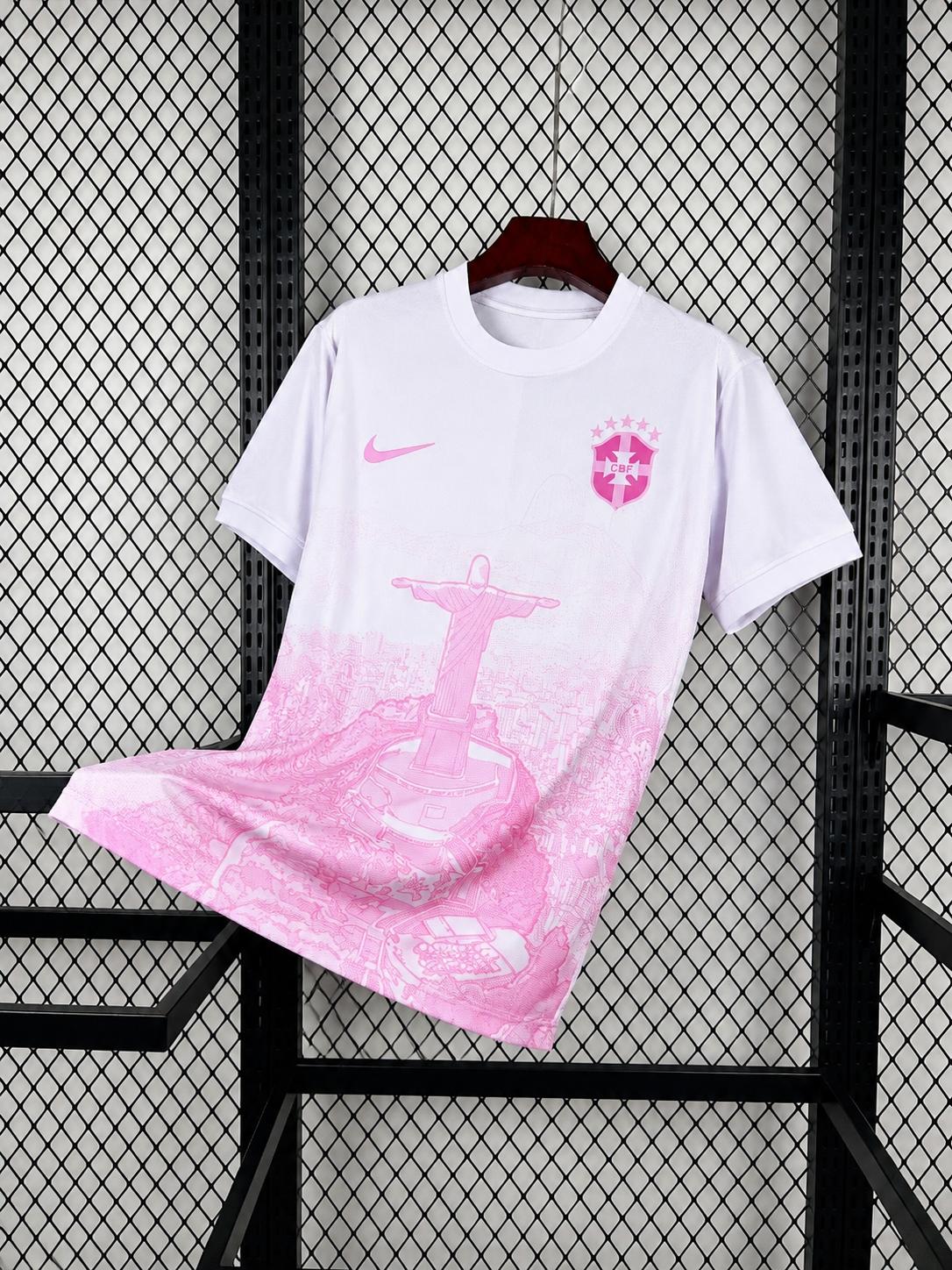 Maillot Seleção – Édition Cristo Redentor Rose | Été 2026