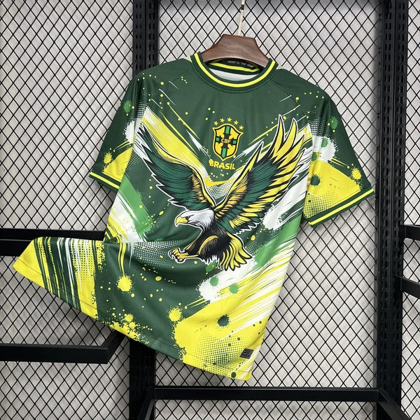 Maillot Brésil Concept Vert Jaune Aigle 2024-25