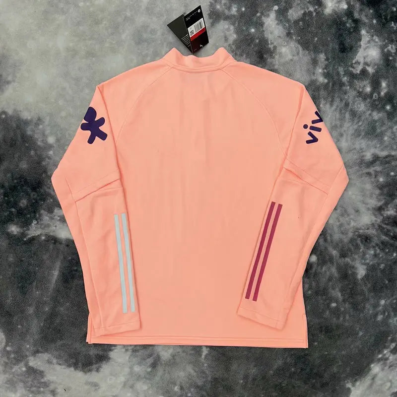 Pull Zippé Rose Saumon Brésil – Édition Drip Seleção