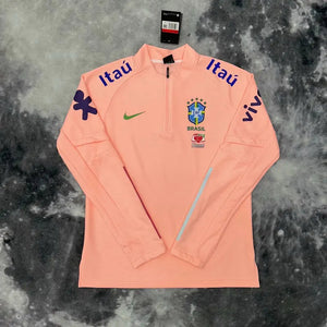 Visuel 1 — Pull Zippé Rose Saumon Brésil – Édition Drip Seleção